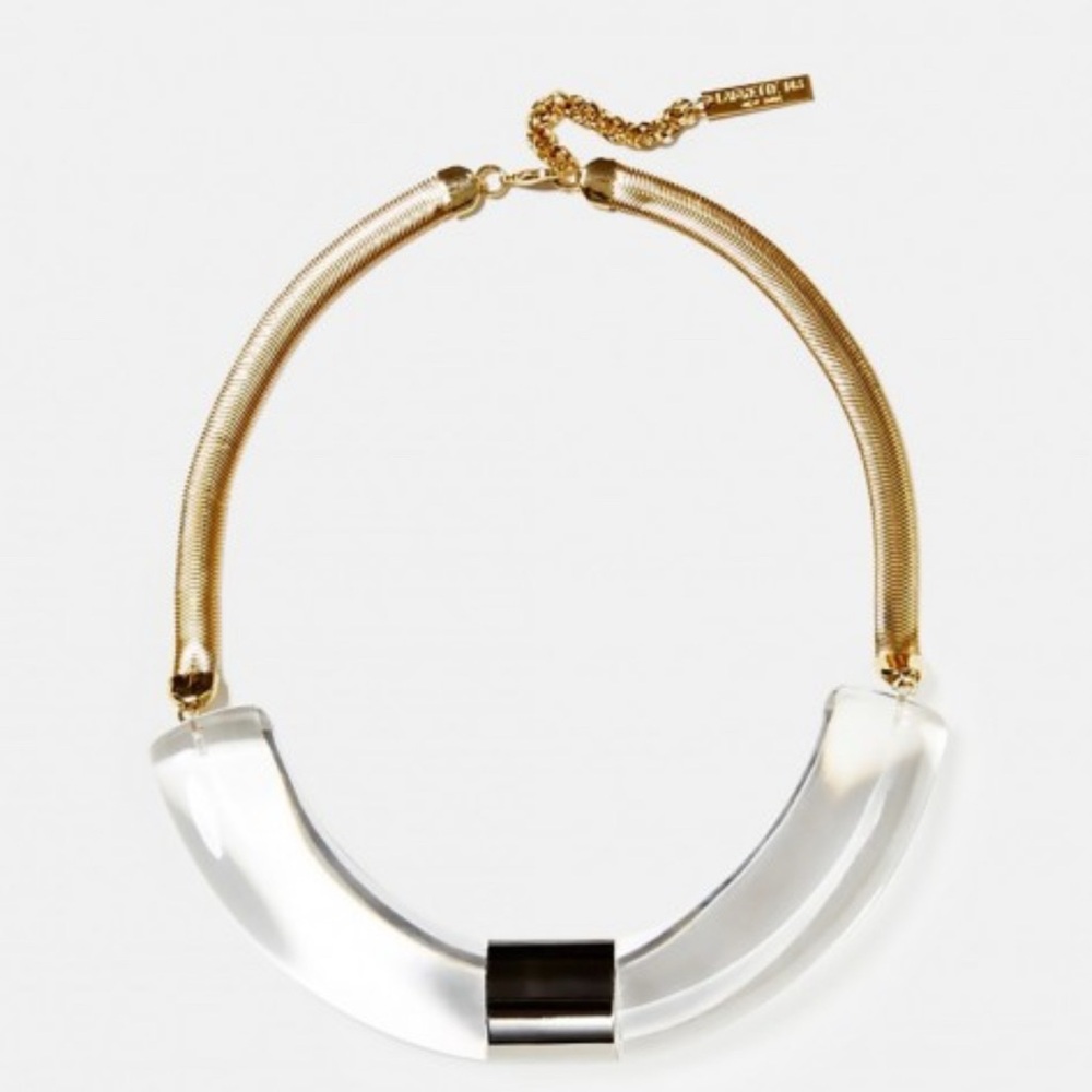 22" Lafayette 148 New York Lucite Mod Necklace